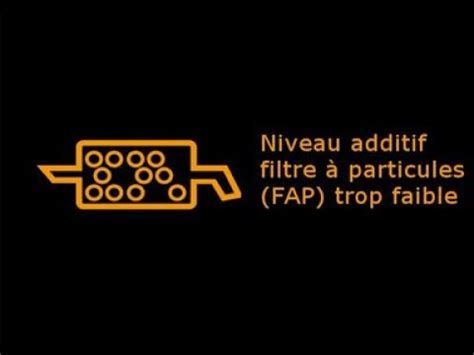 risque de colmatage filtre à particules niveau additif FAP trop faible