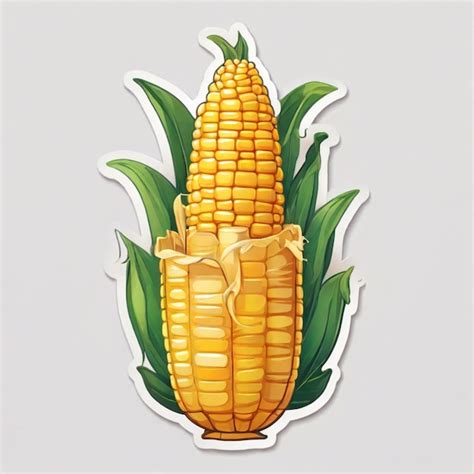 Corn Cartoon Vector Background Premium AI Generated Image