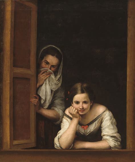 Bartolomé Esteban Murillo Two Women at a Window 1665 1675 High Quality