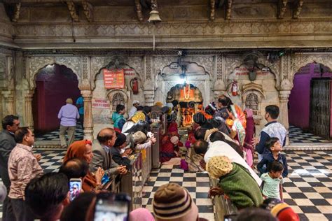 Inside of Karni Mata Temple or Rats Temple in Deshnok. Rajasthan. India ...