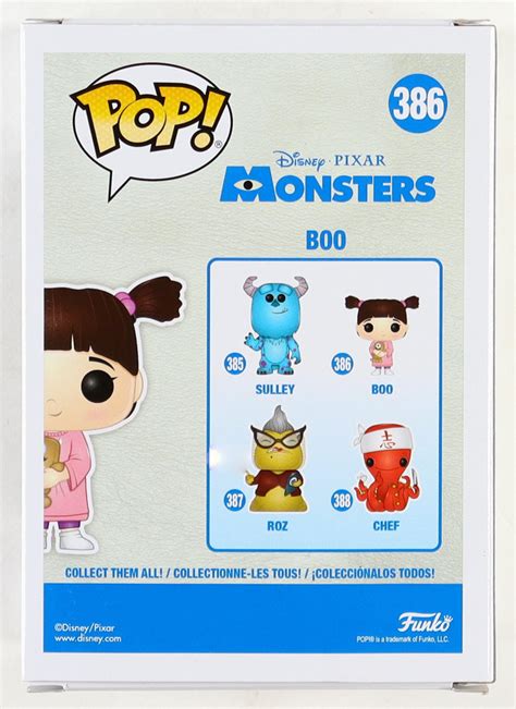 Mary Gibbs Signed Monster S Inc 386 Funko Pop Inscribed Boo Jsa Pristine Auction