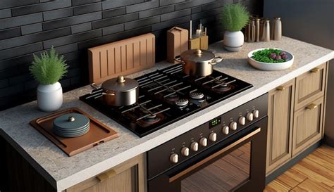 Premium Ai Image Modern Kitchen With Stove Ai