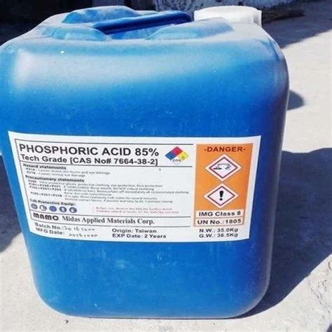 Technical Grade Phosphoric Acid 85 35 50 Kgs Carbouys At Rs 110