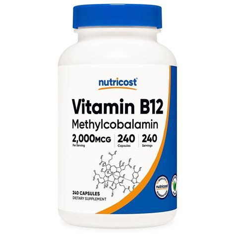 Nutricost Vitamin B12 Methylcobalamin 2000 Mcg Capsules Walgreens