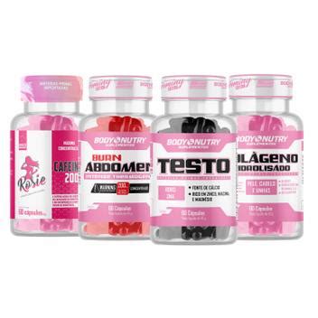 Kit Testo Feminy Body Nutry Burn Abdomen Feminy Col Geno