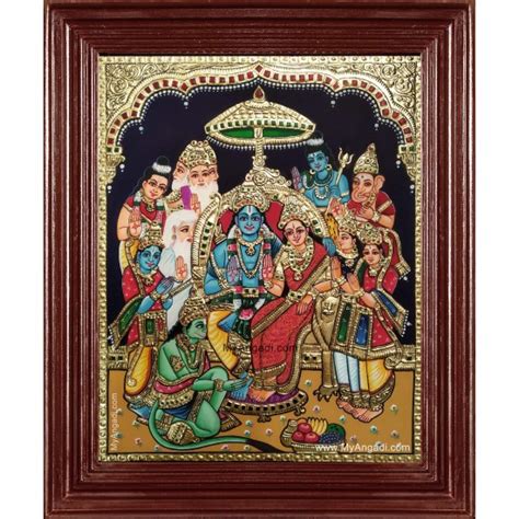 Sri Ramar Pattabishekam Tanjore Painting Buy Tanjore Paintings Online