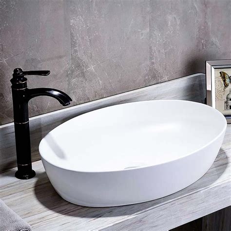 Art Wash Basin Oval Shape Matt White 620x420x145mm Bx3803 S9 Mw