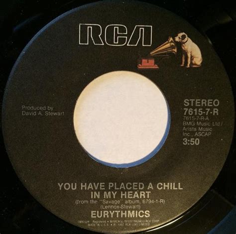 Eurythmics You Have Placed A Chill In My Heart Vinyl Discogs