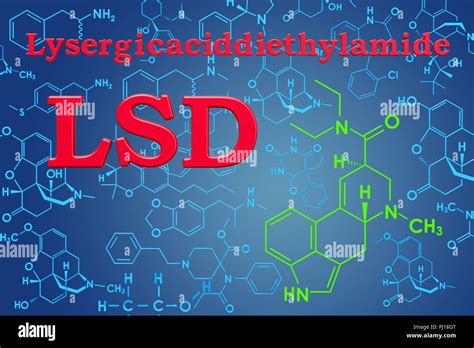 Lysergic Acid Diethylamide Lsd Chemical Formula Molecular Structure