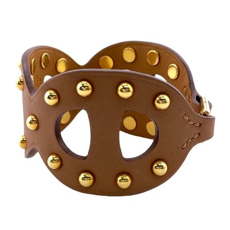 Hermes Bracelet Studded Chaine DAncre 2021 Brown Gem