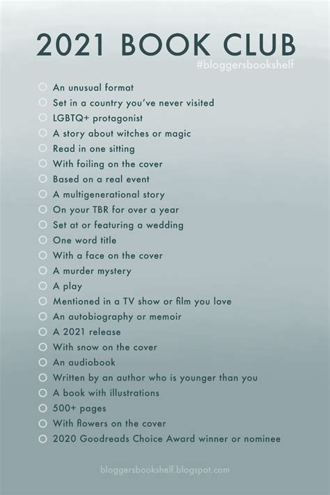 Book Club Some Changes For 2021 Printable Reading List Bloggers