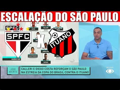 JOGO ABERTO SÃO PAULO X ITUANO DENILSON ANALISA A ESCALAÇÃO DO TRICOLOR