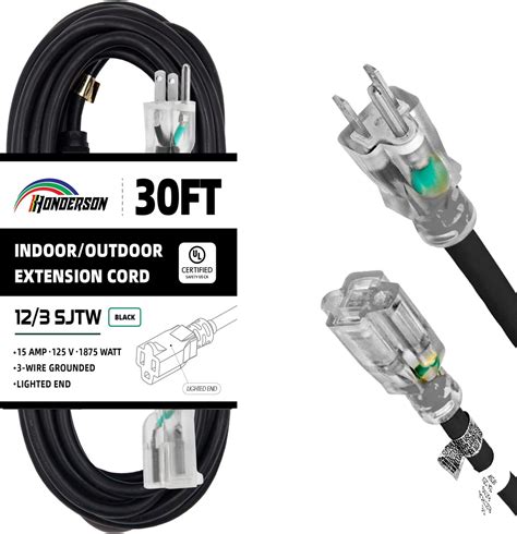 Amazon Honderson Ft Lighted Outdoor Extension Cord