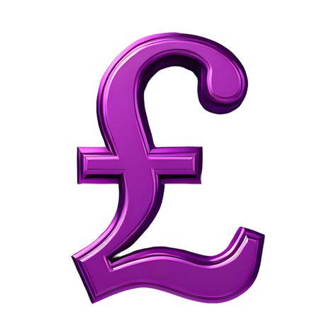 AI generated Pounds symbol 3d isolated on transparent background