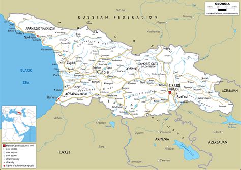 Georgia Map Road Worldometer