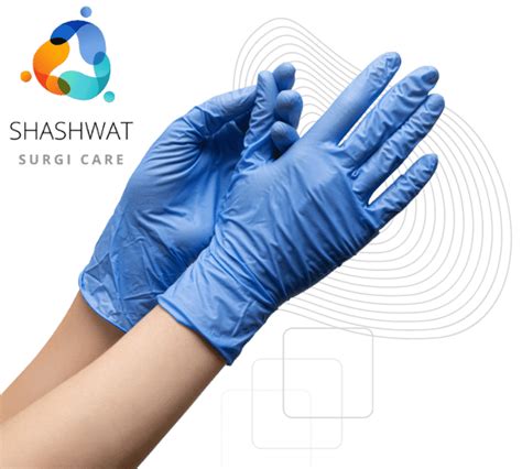 Blue Nitrile Gloves Shashwat Surgi Care