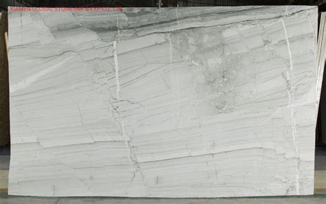 Hot Sale White Macaubas Quartzite Slabs Vein Cut For Interior Walling