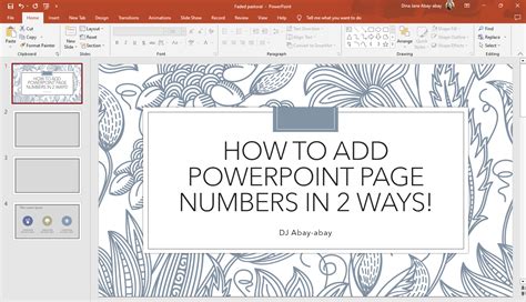 How To Add Powerpoint Page Numbers In 2 Quick And Easy Ways