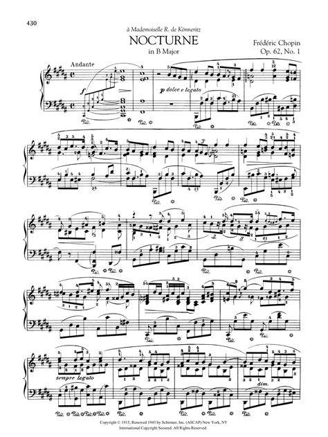 Nocturne In B Major Op No By Fr D Ric Chopin Sheet Music For