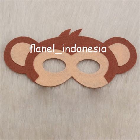 Jual Topeng Hewan Liar Monyet Topeng Bahan Flanel Premium Topeng