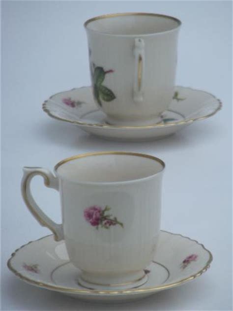 Vintage Syracuse China Victoria Rose Demitasse Espresso Coffee Cups