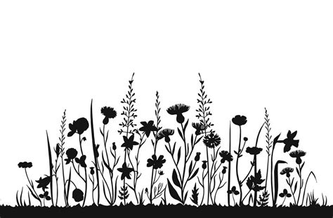 Free 347 Silhouette Wildflower Svg Svg Png Eps Dxf File