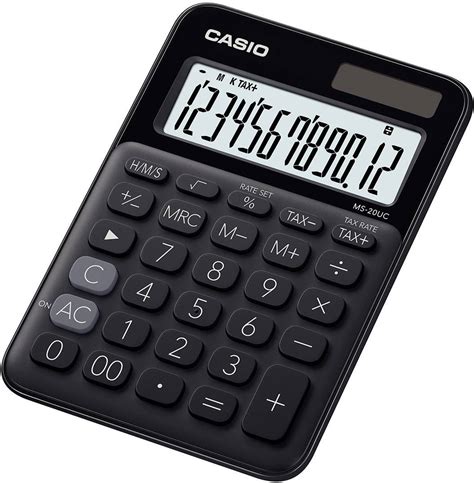 Calculatrice de bureau Casio MS 20UC noir solaire à pile s Conrad fr