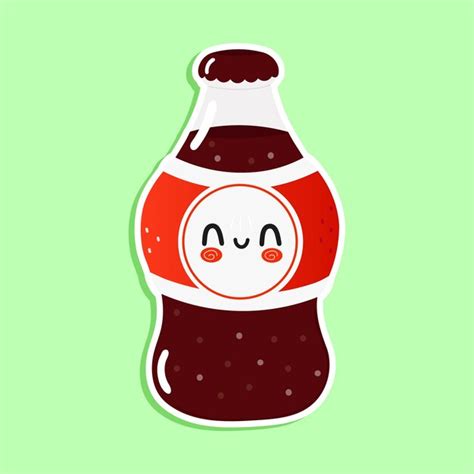 Premium Vector Cute Funny Bottle Cold Drink Cola Sticker Character