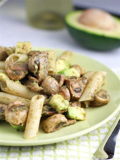 Mushroom Avocado Pesto Pasta Recipe The Weary Chef