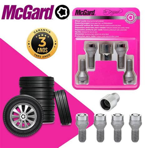 Antifurto Trava Parafuso Segredo Roda Mcgard Todos Carros Kit Anti