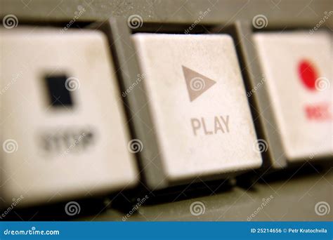 Play button stock photo. Image of audio, macro, dirty - 25214656