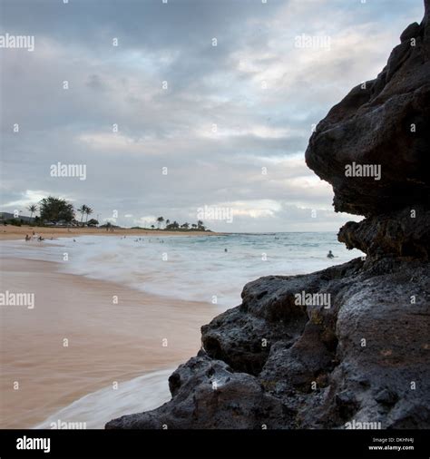 Cliff On The Beach With Surf In The Background Sandy Beach Hawaii Kai