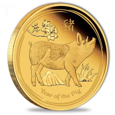 Lunar Ii Jahr Des Schwein Oz Gold Proof Box Zertifikat