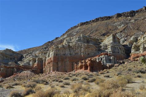 Red Rocks Canyon Table Cliffs California Stock Image Image Of Brush