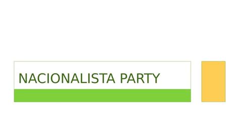 Nacionalista | PPT