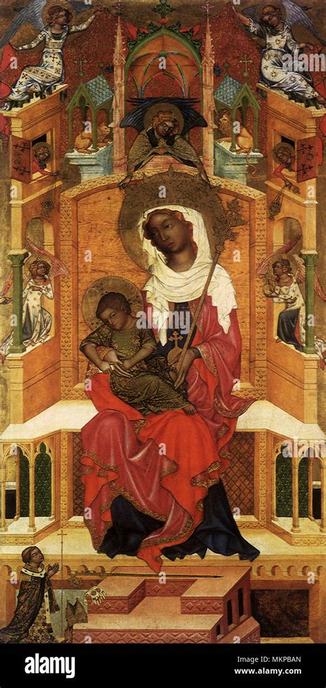 Madonna And Child Enthroned With Angels Hi Res Stock Photography And