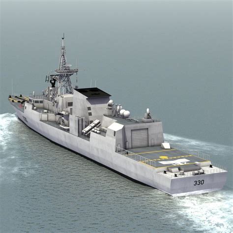 Halifax Class Frigate 3D Model $149 - .x .xsi .lwo .unknown .obj .flt .dae .3ds .ma - Free3D