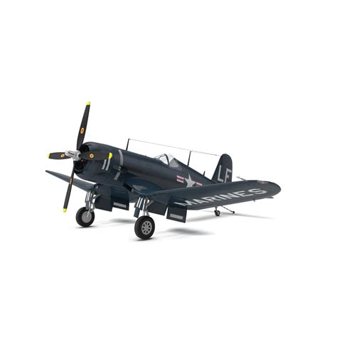 3d wwii fighter aircraft f4u corsair model