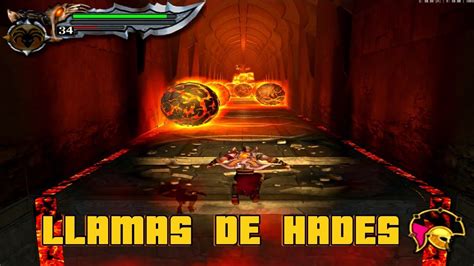 GOD OF WAR LLAMAS DE HADES BOLAS DE FUEGO ARQUITECTO PHATOS VERDES