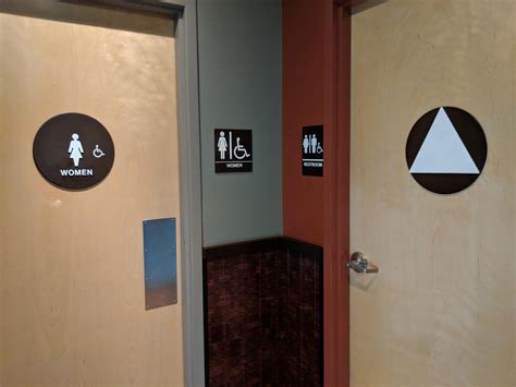 Women Get To Use Both Restrooms The Women S Restroom Is Bigger No