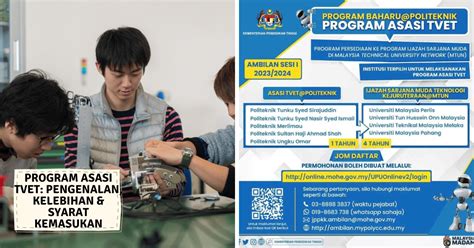 Program Asasi TVET Pengenalan Kelebihan Syarat Kemasukan