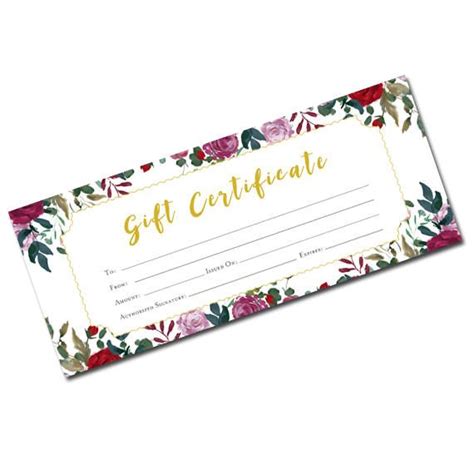 Flower Gift Certificate Template