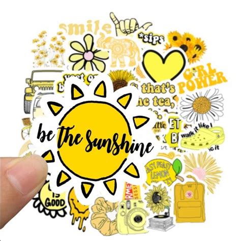 Kelzposh Accessories Yellow Vsco Girl Sticker Pack Poshmark