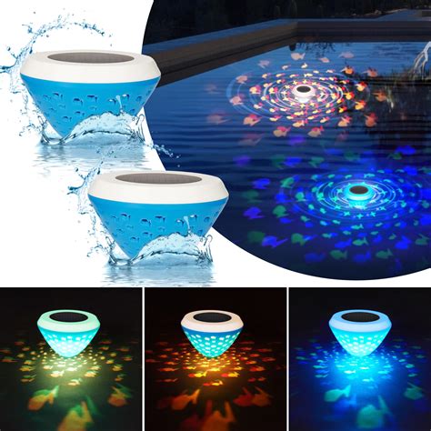 Floating Pool Lights Solar Powered Fish Pattern Swimming Pool Lights