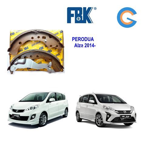 FBK Alza 2014 Rear Brake Shoe With Lever PERODUA FK2389A Shopee Malaysia