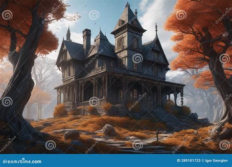 The Fall of the House of Usher Stock Illustration - Illustration of ...