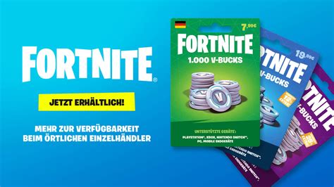 V-Bucks-Karten von Fortnite demnächst im Einzelhandel erhältlich