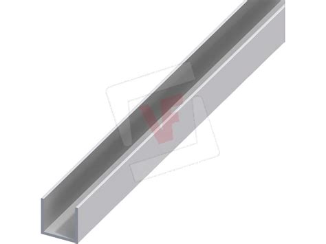 Alfer PROFILO A U ALLUMINIO Argento Satinato Mm 10x10x1 Mt 1