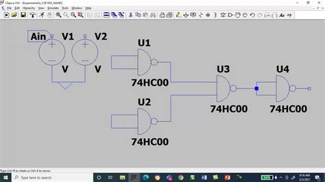 Experiment 2 Realization Of Logic Gates Using Universal Gates Ltspice