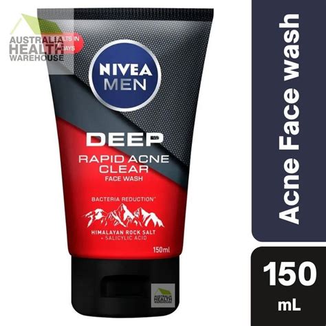 Nivea Men Deep Rapid Acne Clear Face Wash 150mL Shopee Singapore